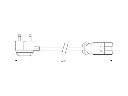 7091 1 propojovaci kabel 3 m jeden konektor lomeny samec italie svycarsko britanie severni amerika a samice gst18