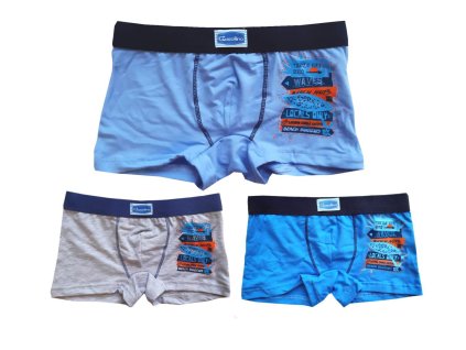 3250 sada 3 ks jednobarevne chlapecke boxerky