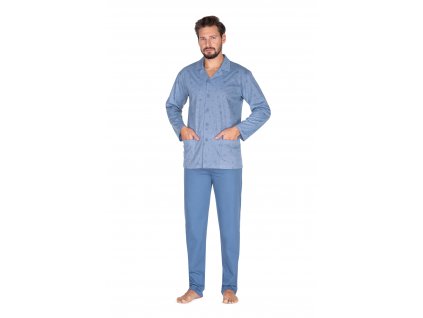 Regina 444 světle modré pánské pyžamo