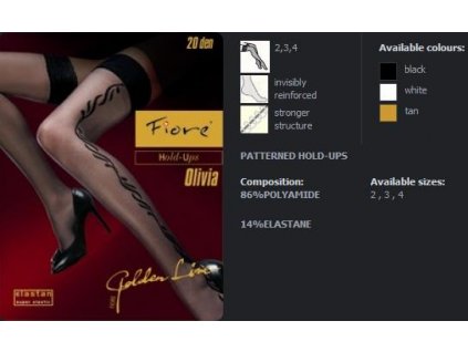 FIORE 4008 OLIVIA dámské punčochy (Barva tan, Velikost oblečení S)