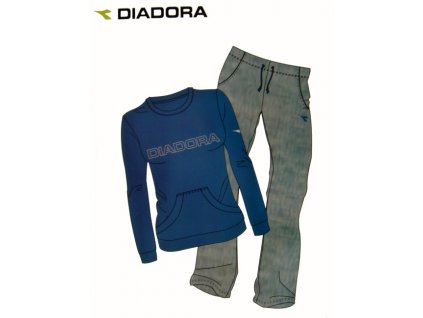 Diadora 62172 dámská tepláková souprava (Barva modrá, Velikost oblečení S)