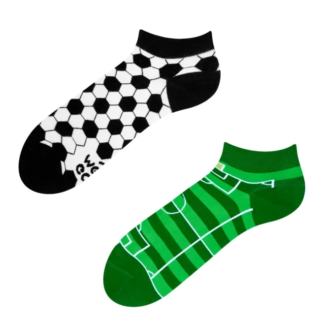 Good mood GMLS011 veselé ponožky kotníčkové - fotbal Barva: zelená, Velikost: 35-38