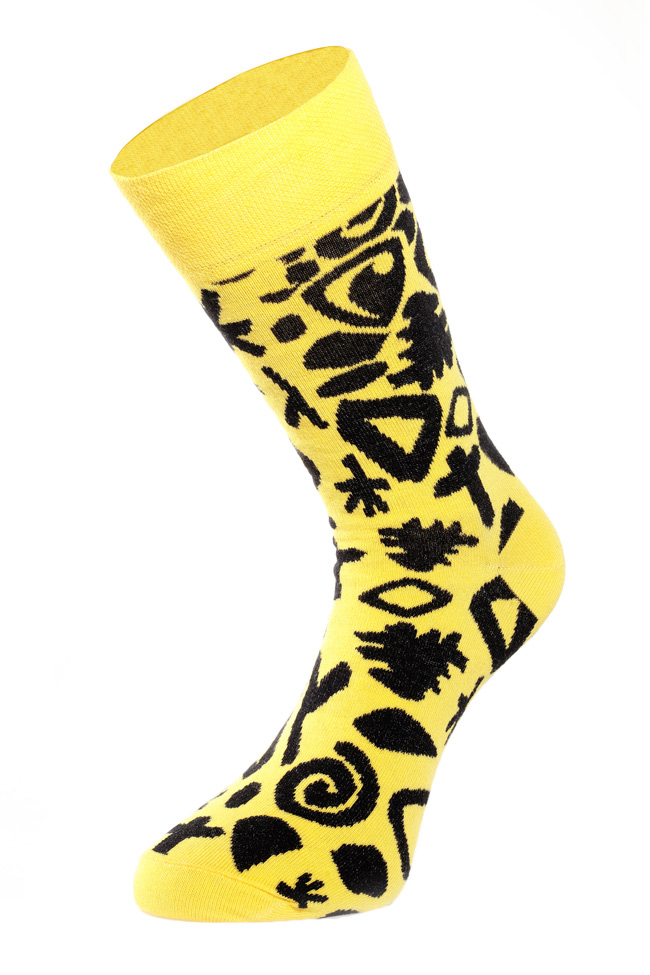 Represent 0604 ponožky abstract jesus žluté Barva: žlutá, Velikost: 39-42