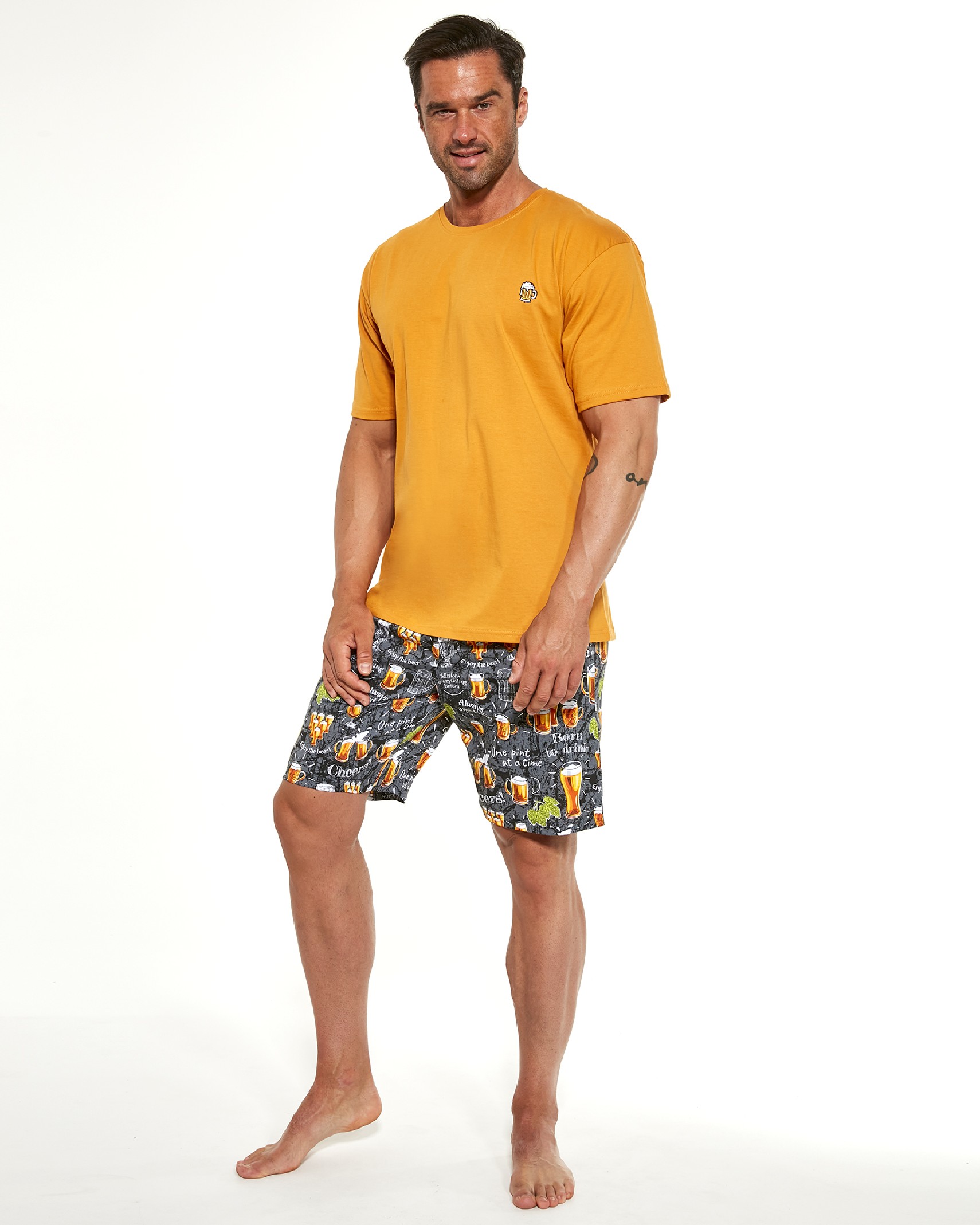 Cornette 326-192 pánské krátké pyžamo pivo Barva: oranžová, Velikost: L