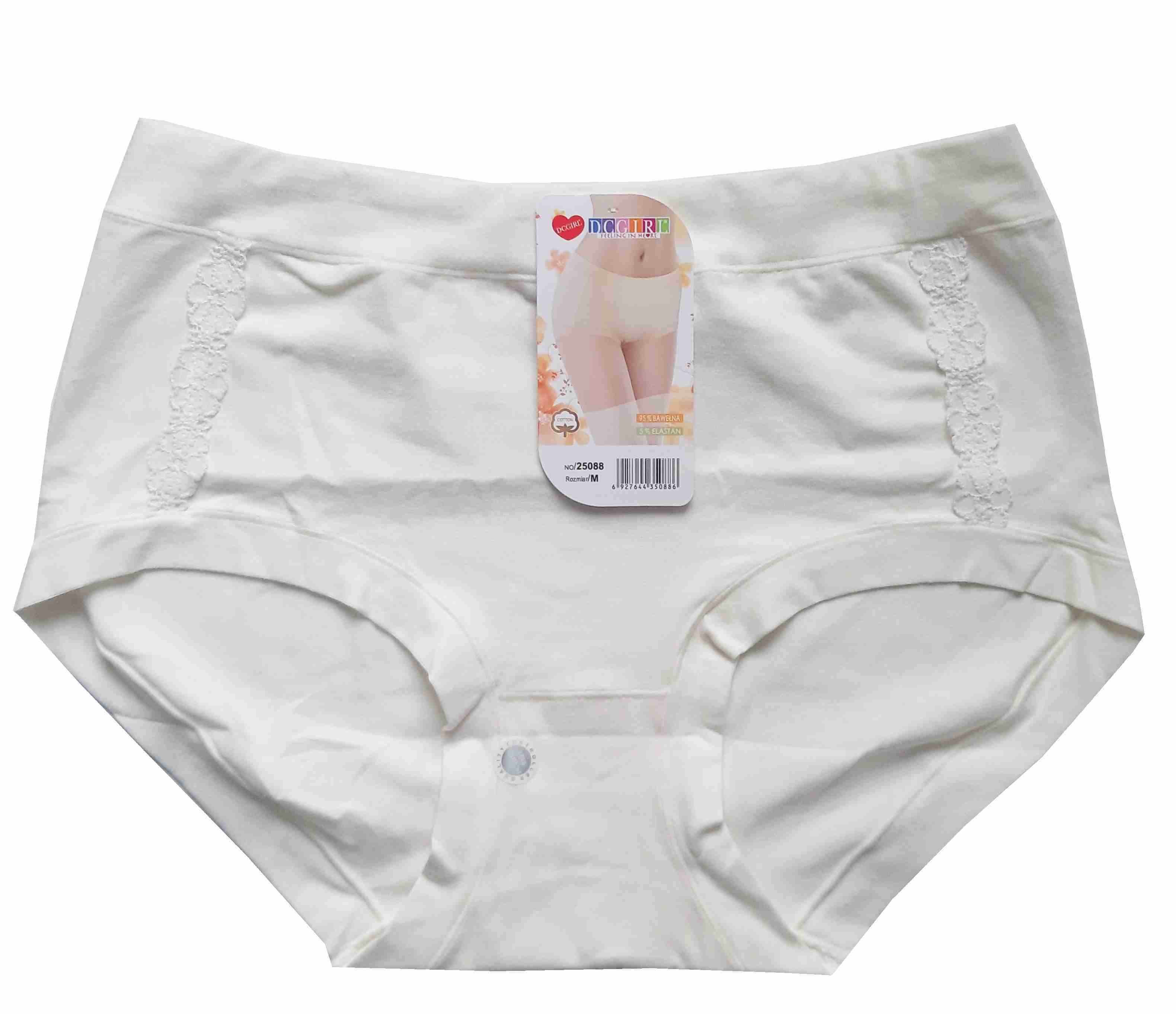 DCGirl 25088 smetanové dámské kalhotky Barva: smetanová, Velikost: XL