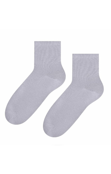 Steven 037 světle šedé dámské ponožky-nekompresní lem Barva: šedá světlá, Velikost: 38-40