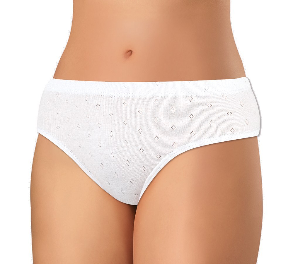 Andrie PS 2929 bílé dámské kalhotky 100% bavlna Barva: bílá, Velikost: XL