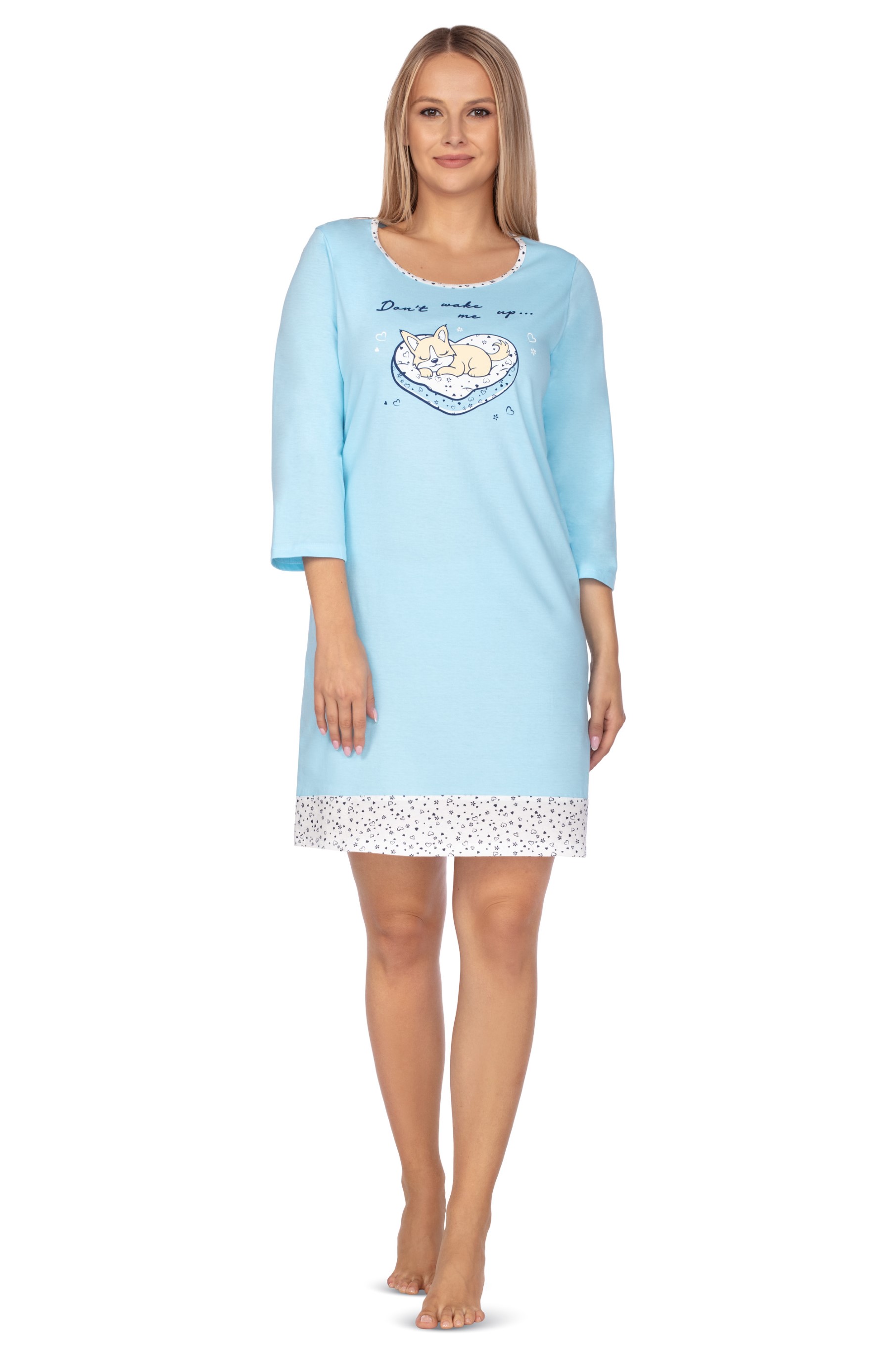 Regina 116 modrá dámská noční košile Barva: modrá, Velikost: XL