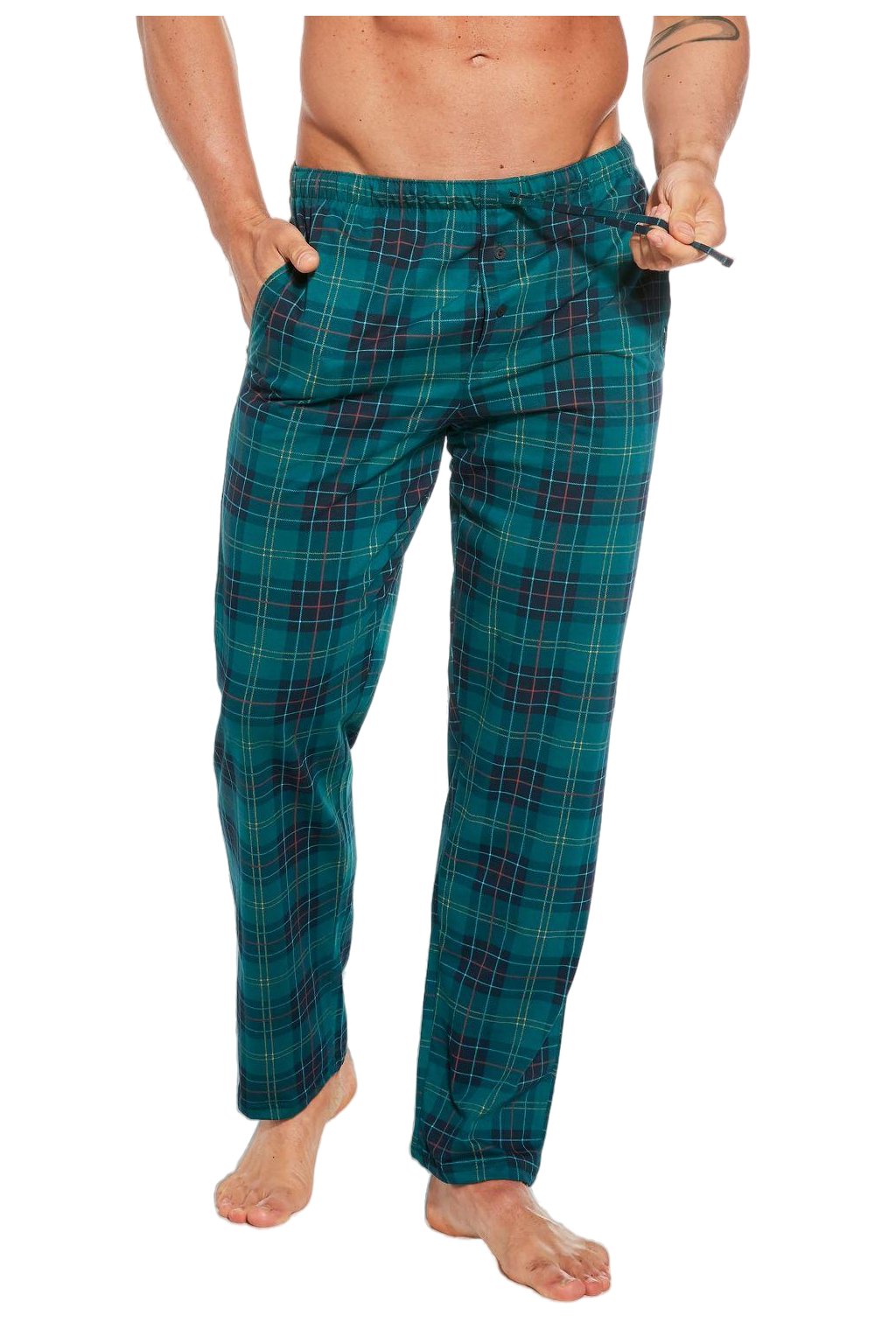 Cornette 691-46 pánské pyžamové kalhoty Barva: tyrkysová, Velikost: 2XL