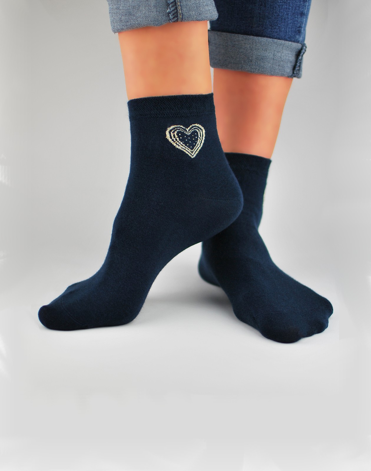 Steven Noviti 027 tmavě modré dámské ponožky Barva: modrá tmavá, Velikost: 39-42