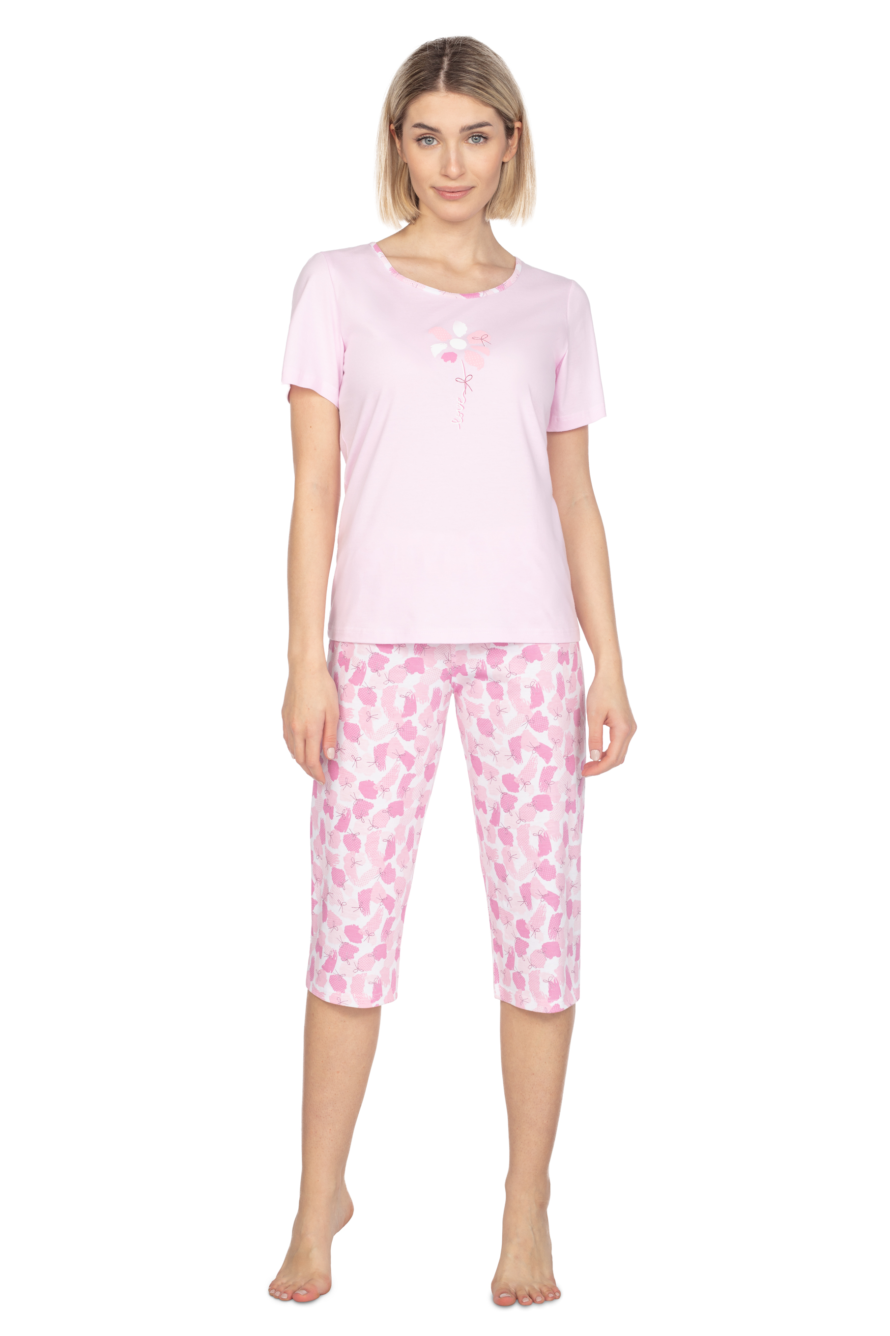 Regina 661 růžové dámské pyžamo Barva: růžová, Velikost: L