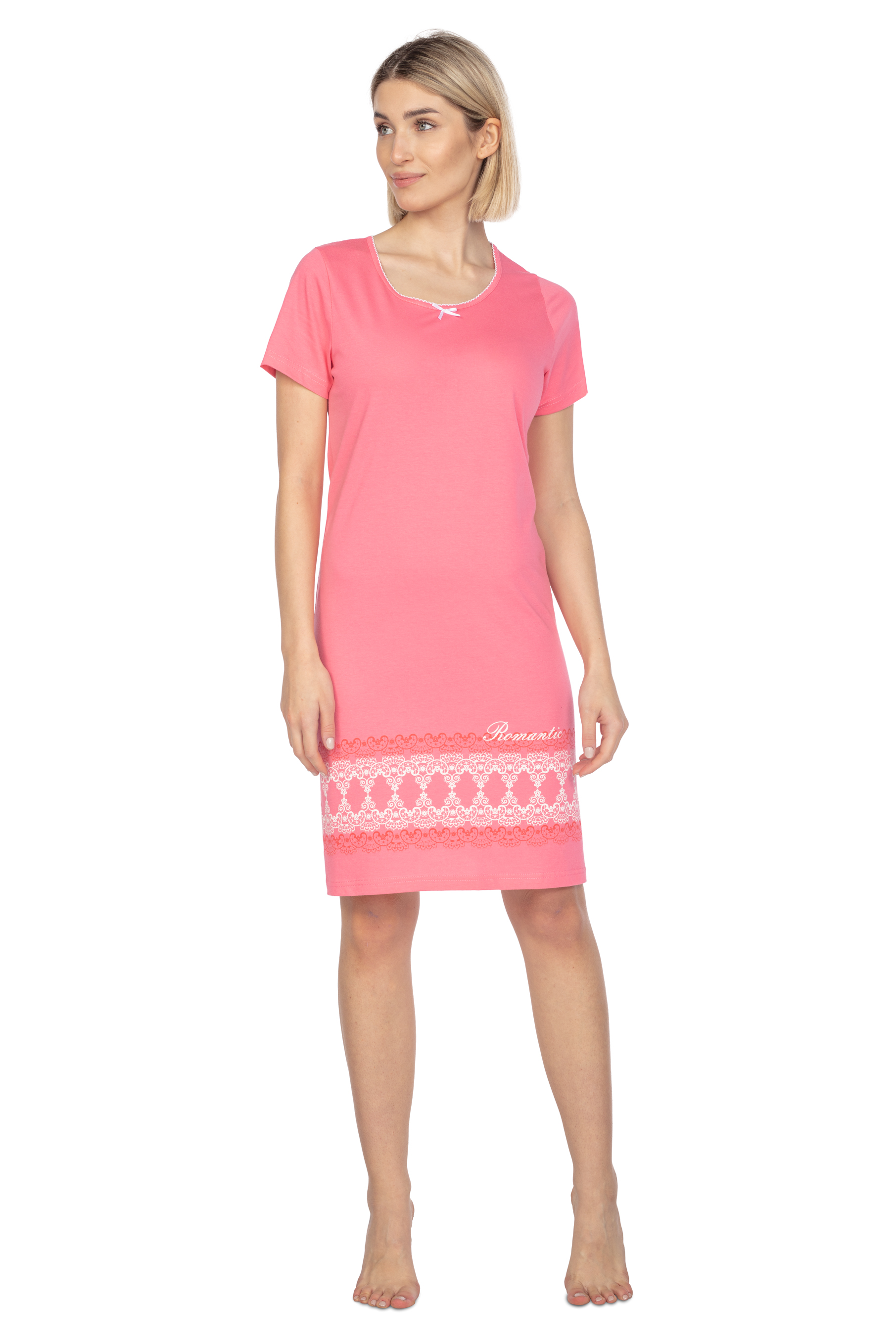 Regina 133 růžová dámská noční košile Barva: růžová, Velikost: 2XL