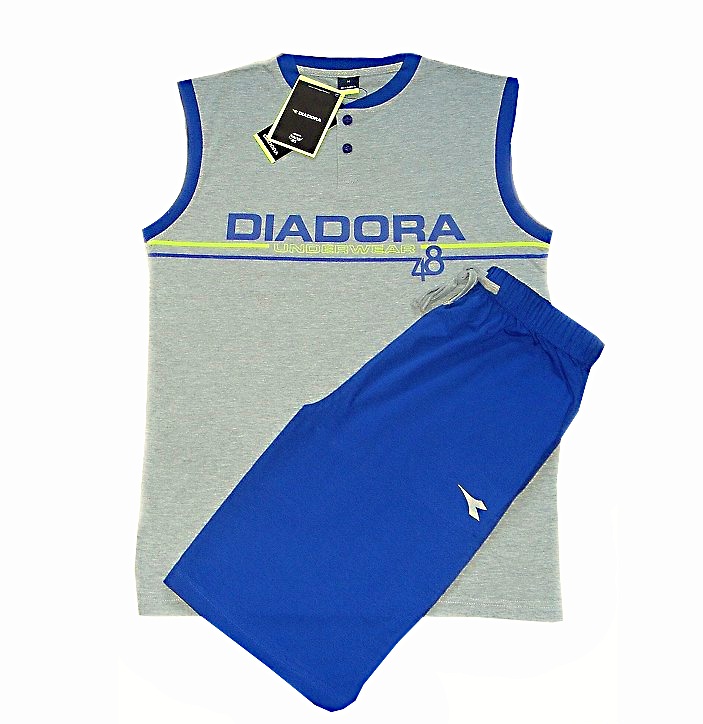 Diadora 60130 pánské pyžamo krátké Barva: modrá, Velikost: M