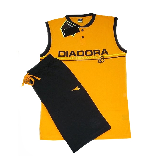 Diadora 60130 pánské pyžamo krátké Barva: oranžová, Velikost: M