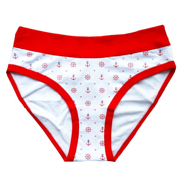 Andrie dámské námořnické kalhotky PS 2781 Barva: červená, Velikost: XL