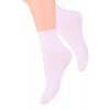 Steven 115 bílé dámské ponožky-nekompresní lem