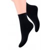 Steven 115 černé dámské ponožky-nekompresní lem
