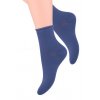 Steven 115 modré dámské ponožky-nekompresní lem
