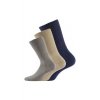 Wola N04 tmavě modré pánské ponožky-nekompresní lem