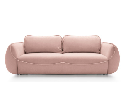 Trojmístná rozkládací pohovka UMMA | ružová