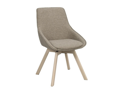 Otočná jídelní židle Alison | Tmavá béžová/světle hnědá