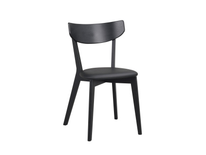 Dřevěné jídelní židle Ami | Černá