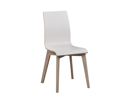 Jídelní židle Gracy | Bílá/světle hnědá