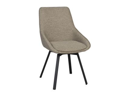 Otočná jídelní židle Alison | Tmavá béžová/černá
