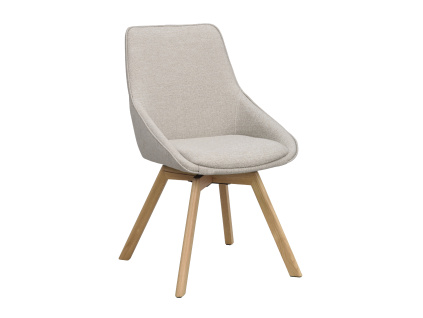 Otočná jídelní židle Alison | Béžová/dubová