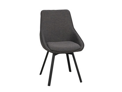 Otočná jídelní židle Alison | Šedá/černá