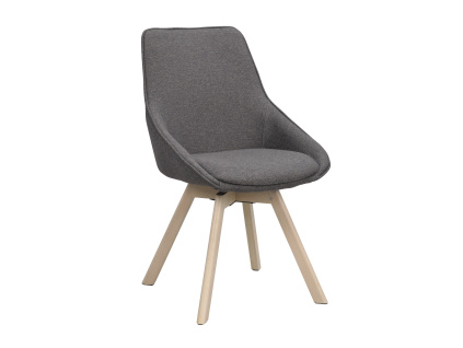 Otočná jídelní židle Alison | Šedá/světle hnědá