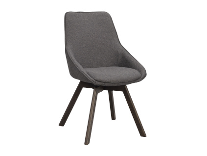 Otočná jídelní židle Alison | Šedá/hnědá