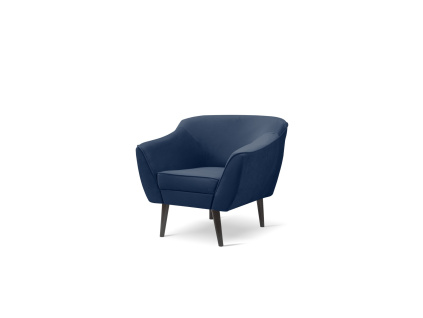 Sametové křeslo VELO | tmavě modrá