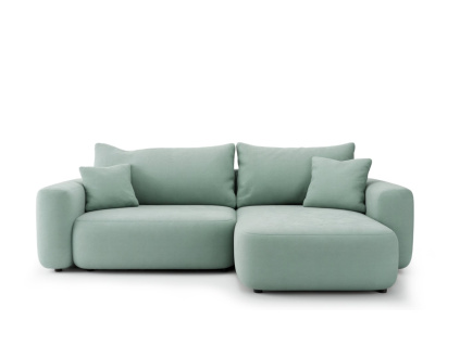 Rohová sedací souprava s funkcí spaní a úložným prostorem BILLY | Zelená