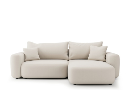 Rohová sedací souprava s funkcí spaní a úložným prostorem BILLY | Béžová