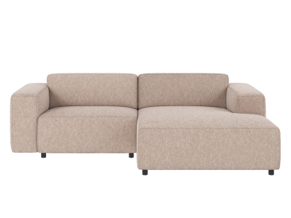 Trojmístná pohovka Rowico Home WILLARD s lehátkem, pravý roh | světle béžová