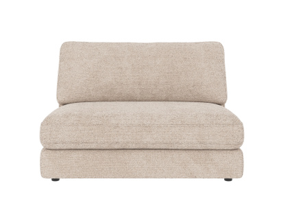 Křeslo / pohovka prostřední modul Rowico Home DUNCAN | světle šedá