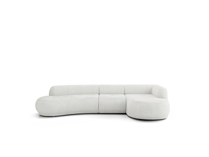 Rohová pohovka GIO | Pravá | bílá