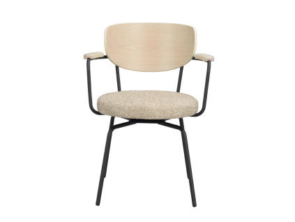 Jídelní židle Otočné Rowico Home MERRICK | Tmavě béžová přírodní černá