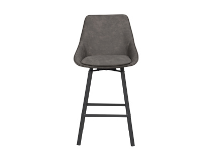 Barová židle otočná Rowico Home ALISON | Tmavě šedá černá