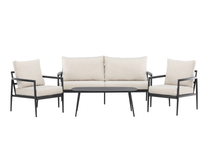 Sedací souprava Taromina - černá / béžová