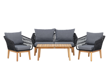 Sedací souprava Chania - Černá/Akácie