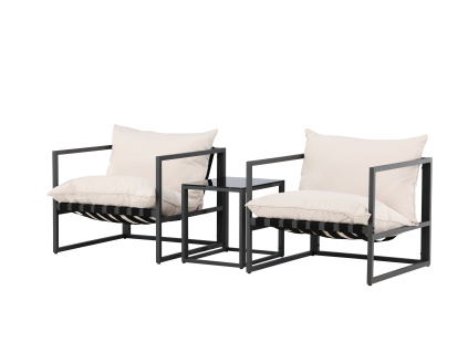 Sedací souprava Messina - černá/béžová