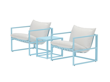 Sedací souprava Messina - světle modrá / béžová