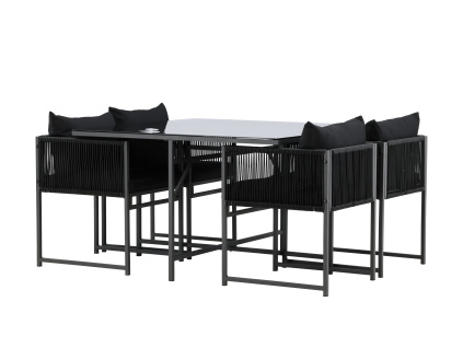 Jídelní sada Noto - černá / černá