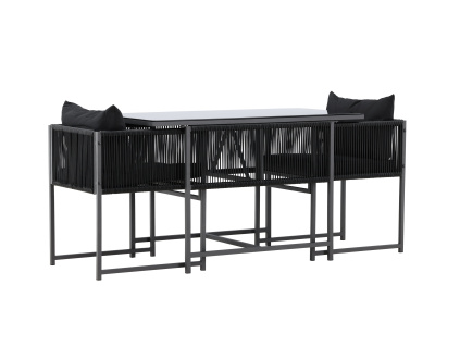 Balkónová sada Noto - černá / černá