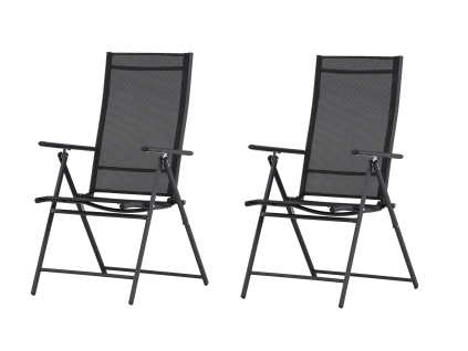 Jídelní židle Levanzo, sada 2 ks, černá / černá