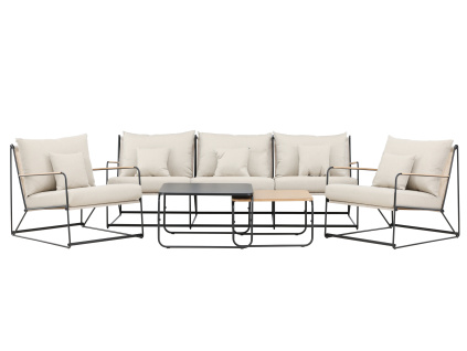 Sedací souprava Palazzo - černá / béžová