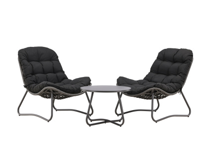 Odkládací souprava Cala - šedá / černá