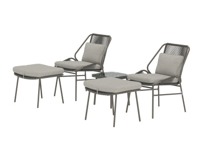 Sedací souprava Zakynthos - hnědá / hnědá